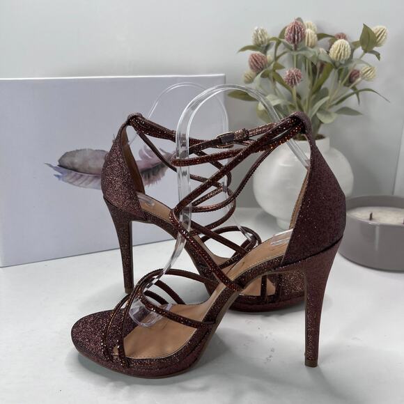 Jessica Simpson JS-Jaeya Strappy Heel Bronze Shimmer Women's 7.5M Formal Prom - Picture 6 of 11